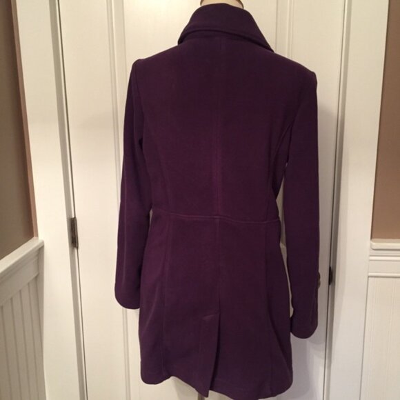 ATHLETA COAT JACKET PURPLE FLEECE SNAPS POCKETS Size M MEDIUM - Picture 5 of 8
